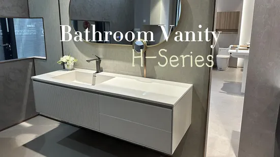Hondao Hot Selling Rectangle Artificial Stone Bathroom Sink Solid Surface Cabinet Basin