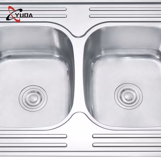 Pia de granito composto moderna com certificação Cupc China atacado Pia dupla feita à mão Pia de pedra sob montagem Pia de cozinha de quartzo Pia de fazenda