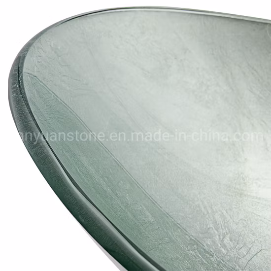 Pias de banheiro de vidro temperado transparente transparente